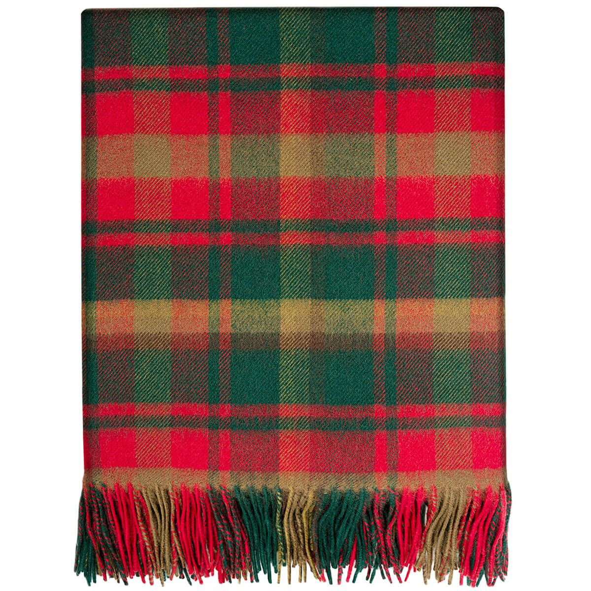 Maple Leaf Candian Tartan Lambswool Blanket (image for) Maple Leaf Candian Tartan Lambswool Blanket